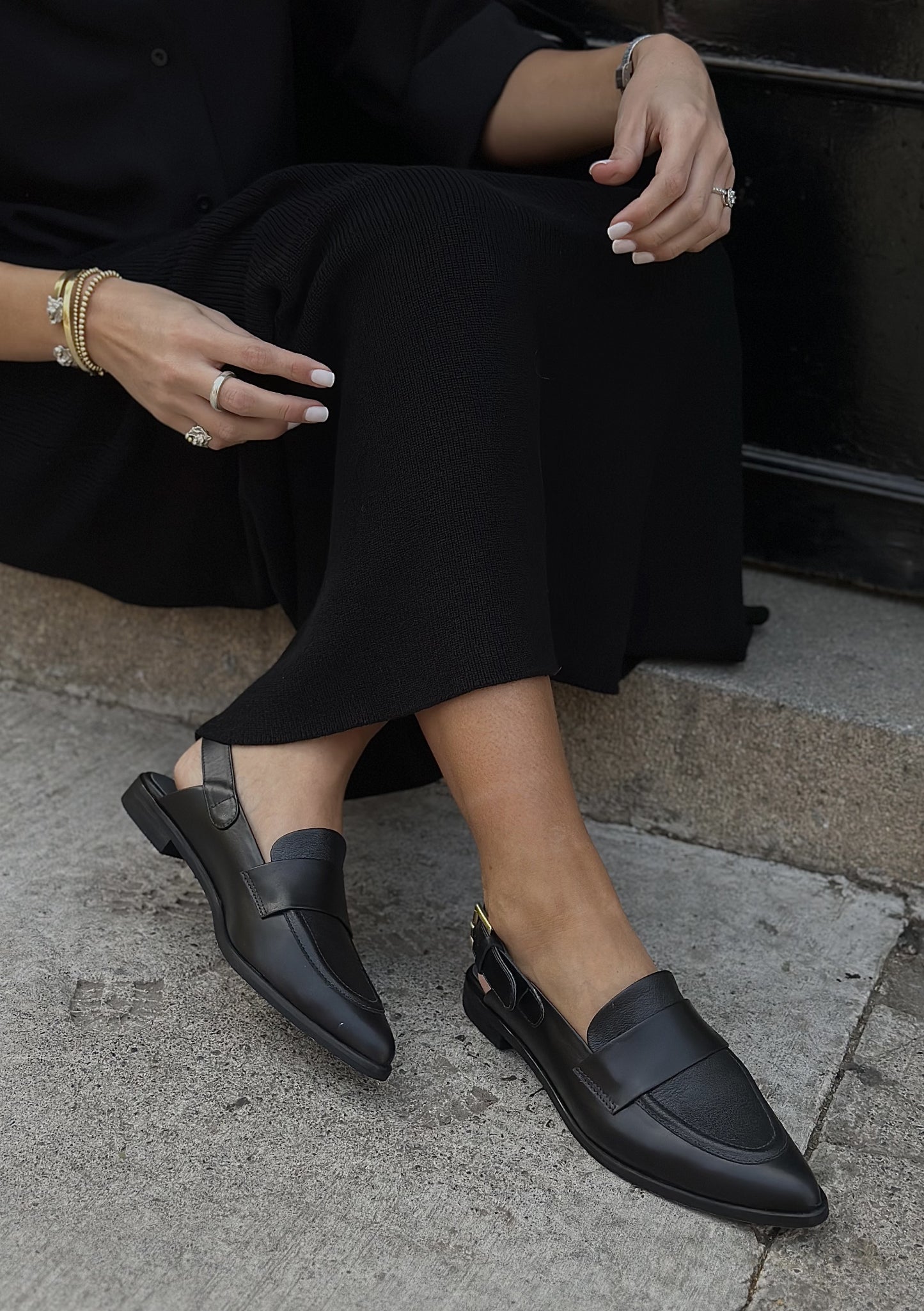 Babucha Creta - Negro