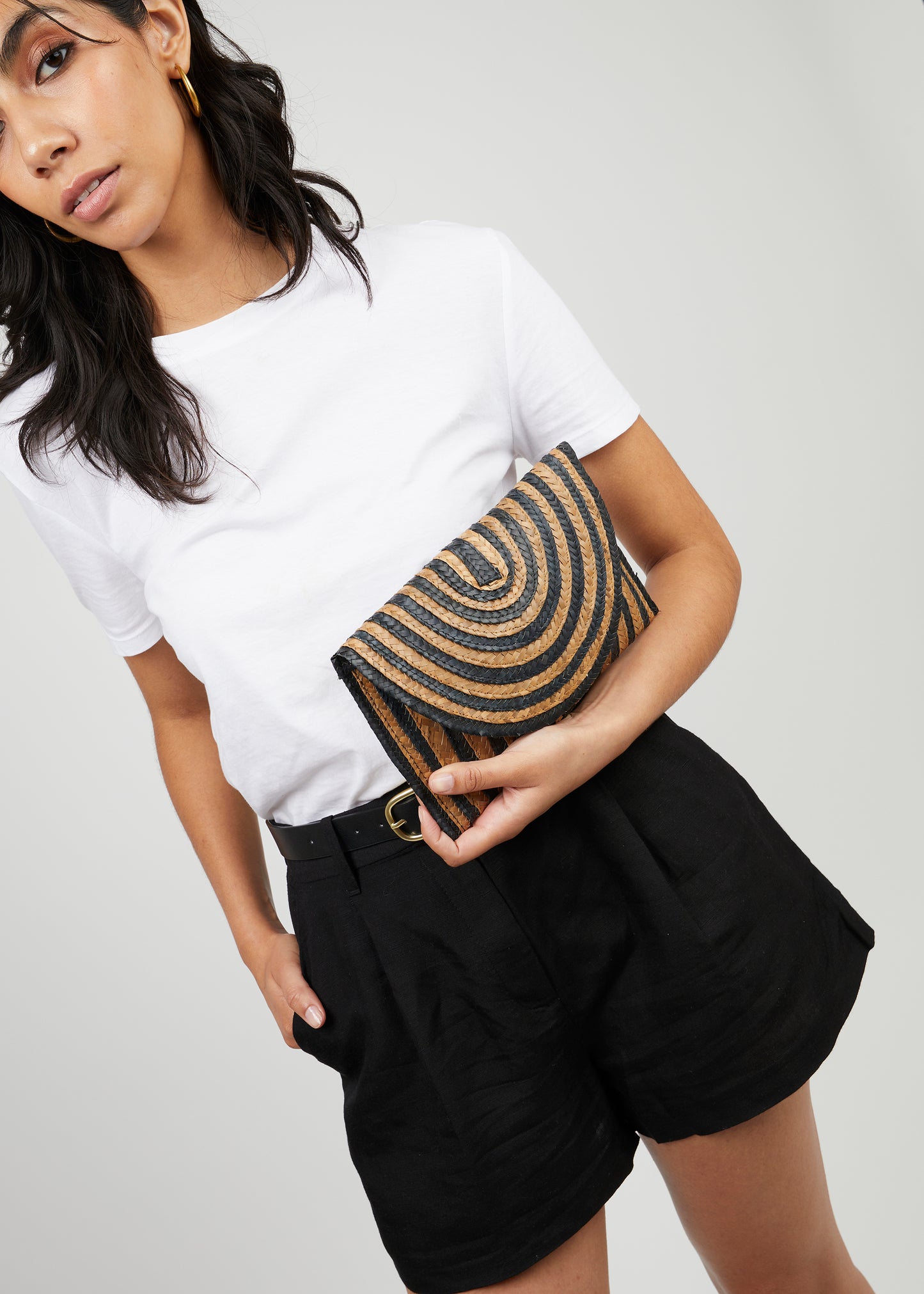 Clutch Bondi - Black & Tan