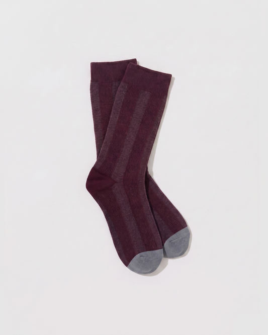 Striped Socks Burgundy