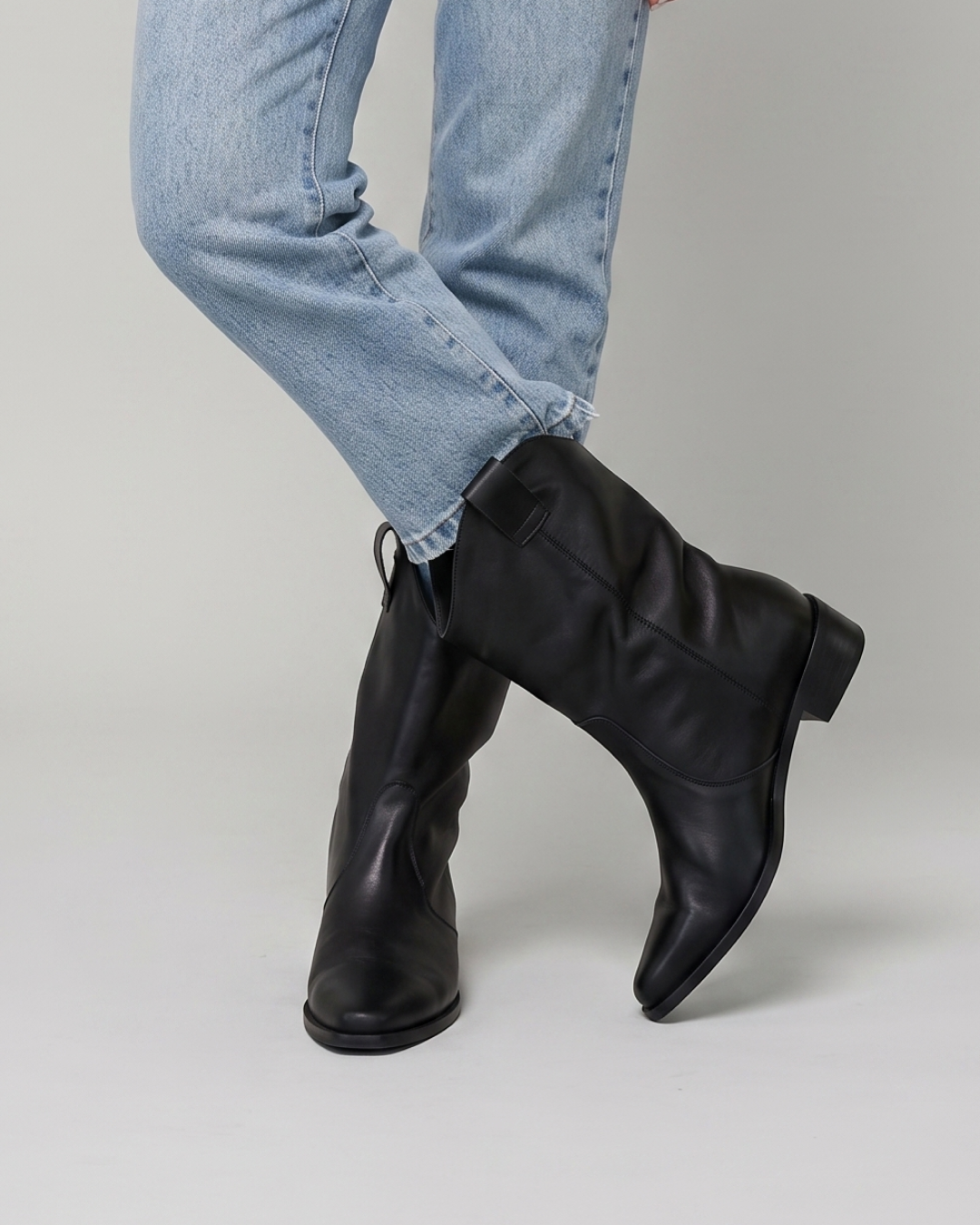 Bota Gardena - Negro Cuero